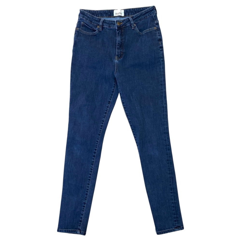 Duer Mid-Rise Skinny Leg Jeans Women's 31 Blue Stretch Modern Sleek Chic Western